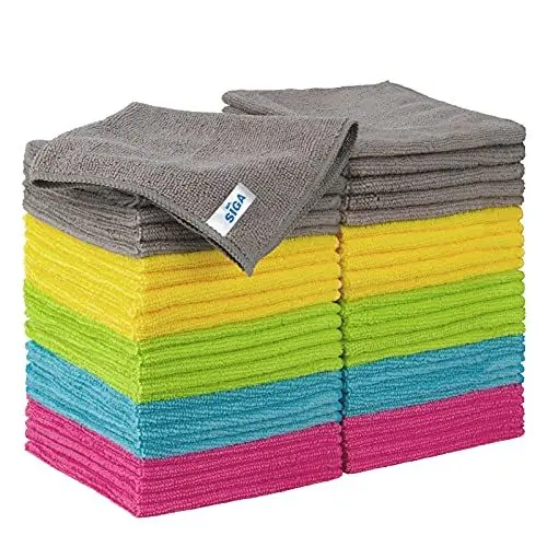 Produktbild: MR.SIGA Mikrofaser-Reinigungstücher Lappen Putztücher Fenster Tücher Mikrofasertücher Geschirrtücher, 50er Set, 30 x 30 cm