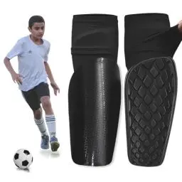 Produktbild: Mr.Sun Schienbeinschoner zum Einschieben für Fussball Fußball Football Shin Pads Klein Mini Herren Kinder Halter Zubehör Socken Stutzen Mitbringen rutschfest Extra Dünn mit Polster 6.3×3.15 Inch