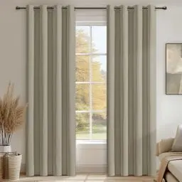 Produktbild: MRTREES Vorhänge 100% Blickdicht Vorhang Leinen Gardinen mit Ösen 2er Set, Verdunklungsvorhänge 225 cm Lang, 132 cm Breit, Thermovorhang Kälteschutz für Schlafzimmer Wohnzimmer, Blackout Curtain