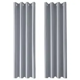 Produktbild: MRTREES Vorhang Blickdicht Gardinen Thermovorhang mit Ösen Verdunklungsvorhang Ösenschal Vorhänge Kurz Modern 225×140cm(H×B) Hellgrau 2er Set für Hotels Büros Wohnzimmer Schlafzimmer Kinderzimmer