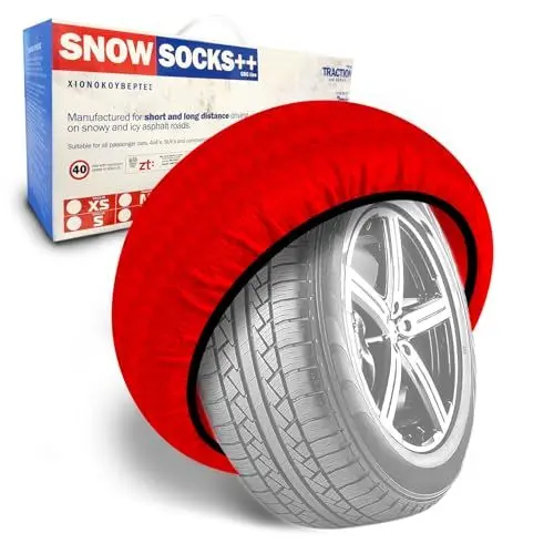 Produktbild: MRWiZMS Auto Schneeketten Stoff,2er Set Textil Schneeketten, Anti-Rutsch Schneesocken Winter, Car Snow Chains,6 Größen. (L)