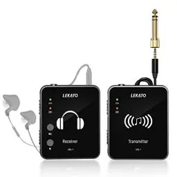 Produktbild: MS-1 Drahtloses In-Ear Monitoring, LEKATO Professionelles kabelloses 2.4G Stereo IEM-System mit Sender & Empfänger Betrieb im Mono- und Stereo-Mode Geeignet für Studio Live-Auftritt und Musiker
