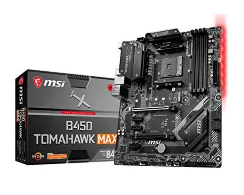 Produktbild: MSI B450 TOMAHAWK MAX AMD AM4 DDR4 m.2 USB 3.2 Gen 2 HDMI ATX Gaming Motherboard