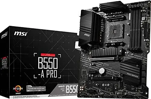 Produktbild: MSI B550-A PRO (AMD AM4, DDR4, M.2, USB 3.2 Gen 2, HDMI, ATX Motherboard)