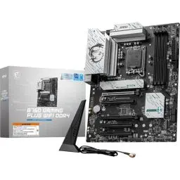 Produktbild: MSI B760 Gaming Plus WiFi DDR4 Mainboard, ATX - Unterstützt Intel Core Prozessoren der 14., 13. und 12. Generation, LGA 1700 - DDR4 5333+MHz/OC, 1x PCIe 4.0 x16, 2 x M.2 Gen4, 2,5G LAN, WIFI6E