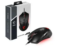 Produktbild: MSI Clutch GM08 Gaming Maus (kabelgebunden, PAW-3519 Sensor, 200 - 4200 DPI, 6 Tasten, schwarz, RGB Light)