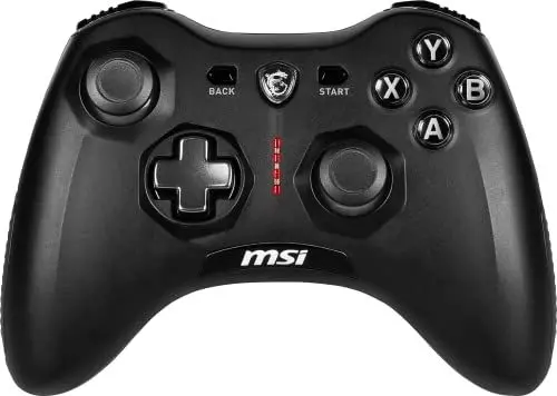 Produktbild: MSI FORCE GC20 V2 Kabelgebundener PC-Gamepad Controller - austauschbare D-Pad-Abdeckungen, zwei Vibrationsmotoren, USB 2.0 - schwarz, kabelgebunden