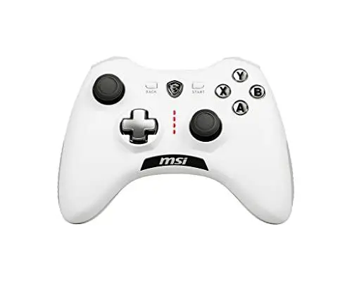 Produktbild: MSI FORCE GC20 V2 WHITE Kabelgebundener PC Gamepad Controller - austauschbare D-Pad Abdeckungen, zwei Vibrationsmotoren, USB 2.0 - weiß, kabelgebunden