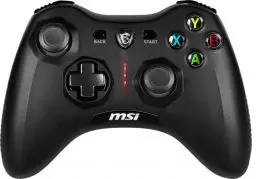 Produktbild: MSI FORCE GC30 V2 Kabelloser PC-Gamepad Controller - 2,4 GHz, 600mAh Li-Ionen-Akku, austauschbare D-Pad-Abdeckungen, zwei Vibrationsmotoren, USB 2.0 - schwarz, kabelgebunden/kabellos