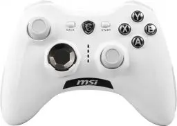 Produktbild: MSI FORCE GC30 V2 WHITE Kabelloser PC Gamepad Controller - 2,4 GHz, 600mAh Li-Ion Akku, austauschbare D-Pad Abdeckungen, zwei Vibrationsmotoren, USB 2.0 - weiß, kabelgebunden/kabellos