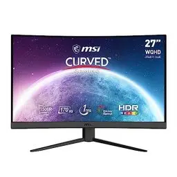 Produktbild: MSI G27CQ4DE E2 27 Zoll (69cm) Gaming Monitor, WQHD (2560x1440), Curve 1500R, 170 Hz, 1ms, VA, HDR Ready, FreeSync Premium, HDMI 2.0b, schwarz