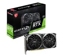 Produktbild: MSI GeForce RTX 3060 VENTUS 2X 12G OC, Gaming Grafikkarte - NVIDIA RTX 3060, 12GB GDDR6 Speicher, 192-bit, 15 Gbps
