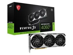 Produktbild: MSI GeForce RTX 4060 Ti Ventus 3X 8G OC Grafikkarte -NVIDIA RTX 4060 Ti, 8 GB GDDR6 Speicher, 18Gbps, PCIe 4.0, DLSS3