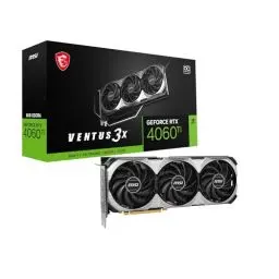 Produktbild: MSI GeForce RTX 4060 Ti Ventus 3X E 8G OC Graphics Card - RTX 4060 Ti GPU, 8GB GDDR6 (18Gbps/128-bit), PCIe 4.0-3 x TORX Fan 4.0 - HDMI 2.1a, DisplayPort 1.4a