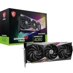 Produktbild: MSI GeForce RTX 4080 16GB Gaming X Trio Grafikkarte - NVIDIA RTX 4080, 16 GB GDDR6X Speicher