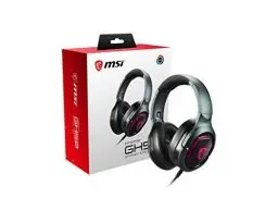 Produktbild: MSI IMMERSE GH50 GAMING HEADSET - Kopfhörer 7.1 Virtual Surround Sound, Vibrationssystem, 40mm Neodym-Treiber, RGB-Beleuchtung, abnehmbares Mikrofon, Inline-Steuerung, USB 2.0 Anschluss- kabelgebunden
