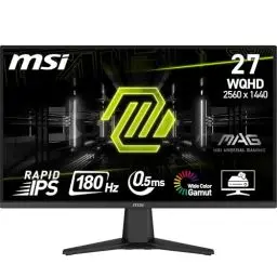 Produktbild: MSI MAG 275QF 27 Zoll WQHD Gaming Monitor - 2560 x 1440 Rapid IPS Panel, 180 Hz / 0.5ms (GtG, Min.),101% sRGB Colour Gamut, Frameless Design, HDR Ready - DisplayPort 1.4, HDMI™ 2.0b(WQHD@144Hz)
