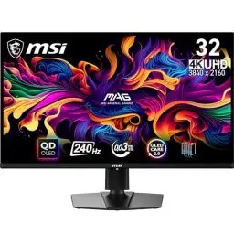 Produktbild: MSI MAG 321UPX QD-OLED 31.5 Zoll 4K UHD Gaming Monitor - 3840 x 2160 Quantum Dot OLED Panel, 240Hz / 0.03ms, 99% DCI-P3, ΔE≤2, DisplayHDR True Black 400 - DP 1.4a, HDMI 2.1, USB Type-C