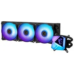 Produktbild: MSI MAG CORELIQUID C360 AIO CPU Wasserkühlung, spektakulärer ARGB-Blockkopf, integrierte Kühlerpumpe, Split-Flow, verdampfungssichere Schläuche, einfache Montage, AMD & Intel kompatibel, schwarz