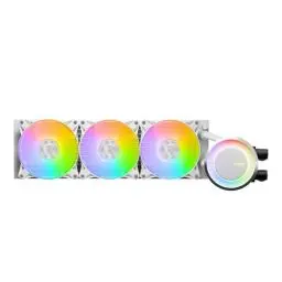Produktbild: MSI MAG CORELIQUID E360 white AIO CPU Wasserkühlung - Vergrößerte Kupferkühlplatte, ARGB Blockhead, Zweikammer-Wasserblock, Split-Flow Radiator, Mystic Light - AMD & Intel Kompatibel
