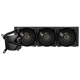 Produktbild: MSI MAG CORELIQUID P360 AIO CPU-Wasserkühlung, Klavierlackoptik-Schwarz, integrierte Lüfterpumpe, Split-Flow-Wasserkühlung, verdampfungssichere Schläuche, einfache Montage - AMD & Intel kompatibel