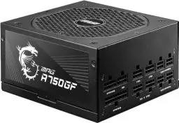 Produktbild: MSI MPG A750GF Netzteil, EU-Stecker, 750W, 80 Plus Gold zertifiziert, vollmodulares ATX-Netzteil, unterstützt 3x 6+2 Pin GPU, japanische 105°C-Kondensatoren, flache schwarze Kabel - 10 Jahre Garantie