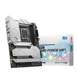 Produktbild: MSI MPG Z690 FORCE WIFI Gaming Mainboard, ATX, unterstützt Intel Prozessoren 12. Generation, LGA 1700, Direct 18 Phase VRM 75A, DDR5 Memory Boost 6666+MHz/OC, 2 x PCIe 5.0 x16, 4 x M.2 Gen4, Wi-Fi 6E