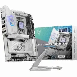Produktbild: MSI MPG Z890 Edge TI WiFi Mainboard, ATX - Unterstützt Intel Core Ultra Prozessoren (Serie 2), LGA 1851-90A SPS VRM, DDR5 Memory Boost (9066+ MT/s OC), PCIe 5.0 x16, M.2 Gen5, Wi-Fi 7, 5G LAN
