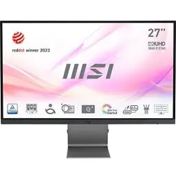 Produktbild: MSI Modern MD271ULDE 27 Zoll (69 cm) Flat LED Monitor, UHD (3840x2160), IPS Panel, USB-C 65 W, 60 Hz, 16:9, Adaptive-Sync, Grau