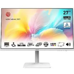 Produktbild: MSI Modern MD272XPWDE 27 Zoll (69 cm) Business Monitor, FHD (1920x1080), 100 Hz, IPS Panel, USB-C, HDMI, Displayport, Weiß