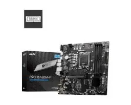 Produktbild: MSI PRO B760M-P Mainboard, Micro-ATX - Unterstützt Intel Core Prozessoren der 12., 13. & 14. Generation, LGA 1700 - DDR5 Memory Boost 6800+MHz/OC, PCIe 4.0 x16 Slot, M.2 Gen4 Slots