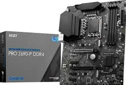 Produktbild: MSI PRO Z690-P DDR4 Mainboard ATX, unterstützt Intel Core Prozessoren der 12. Generation, LGA 1700, Core Boost VRM, Memory Boost 5000+MHz/OC, 1 x PCIe 5.0 x16, 2 x M.2 Gen4 x4, 2.5G LAN