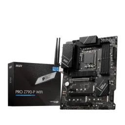 Produktbild: MSI PRO Z790-P WiFi Mainboard - Unterstützt Intel 12th, 13th & 14th Gen Core Prozessoren, LGA 1700-55A DrMOS, DDR5 Memory Boost 7000+MHz/OC, PCIe 5.0 und 4.0 x16, 4 x M.2 Gen4, Wi-Fi 6E, 2.5G LAN, ATX