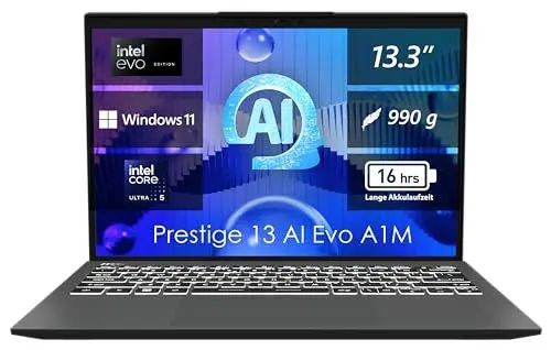 Produktbild: MSI Prestige 13 AI Evo Business Laptop, 33,7 cm (13,3