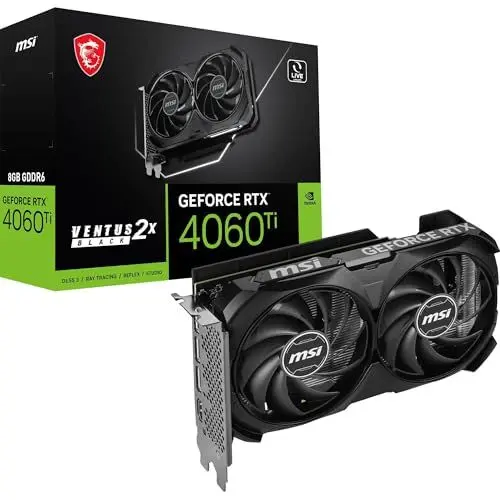 Produktbild: MSI RTX 4060TI Ventus 2X Black 8G E1 OC