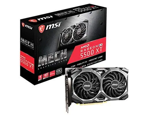 Produktbild: MSI Radeon RX 5500 XT MECH 8G OC Enthusiast Grafikkarte