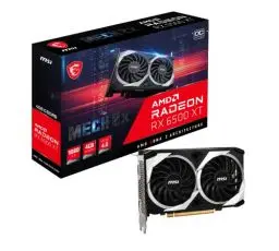 Produktbild: MSI Radeon RX 6500 XT MECH 2X 4G OC Gaming Grafikkarte - GPU 2685/2825 MHz, 4000MB DDR6 Speicher