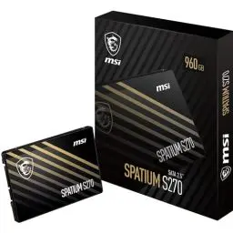 Produktbild: MSI SPATIUM S270 SSD 960GB - SATA 3 2,5“ Solid State Drive, 500MB/s Lesen & 450MB/s Schreiben, 3D NAND, Integrierte Datensicherheit, Center - 5 Jahre Qualität(500 TBW)