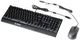Produktbild: MSI Vigor GK30 Combo DE Gaming Tastatur und GM11 Gaming Maus (kabelgebunden, Plunger Switch, QWERTZ Layout, schwarz, RGB)