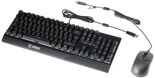 Produktbild: MSI Vigor GK30 Combo DE Gaming Tastatur und GM11 Gaming Maus (kabelgebunden, Plunger Switch, QWERTZ Layout, schwarz, RGB)