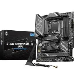 Produktbild: MSI Z790 GAMING PLUS WIFI Mainboard, ATX - Unterstützt Intel Core Prozessoren der 12., 13. und 14. Gen, LGA 1700 - DDR5 Memory Boost 7200+MHz/OC, 1 x PCIe 5.0 x16, 4 x M.2 Gen4, 2.5G LAN, Wi-Fi 6E