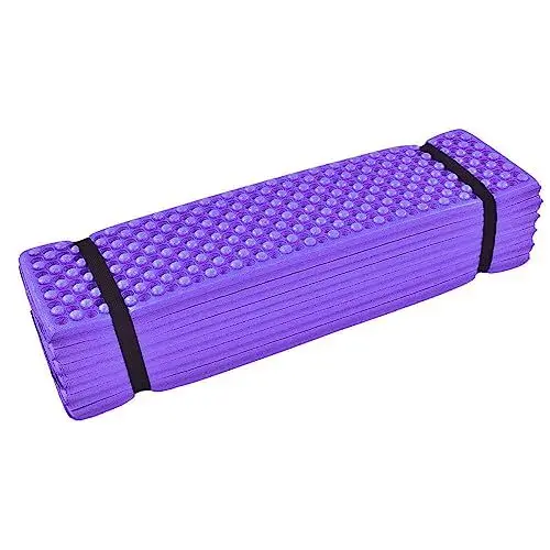 Produktbild: Isomatte Faltbar, Camping Isomatte Ultraleicht Schaumstoffmatte Strandmatte Outdoor Matratze für Camping Beach 185x55cm (Purple)