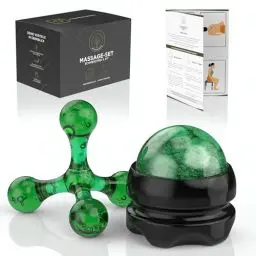 Produktbild: M.S.Lemberg® Massage Set - Massageball & Triggerpunkt Drücker - Wellness & Entspannung Geschenk - Physiotherapie Trigger Massagegerät Massagekugel Nacken Roller Massageroller Rücken Faszien-Ball
