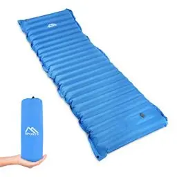 Produktbild: MSPORTS Camping Isomatte Premium, Schlafmatte Ultraleichte Isomatte für Outdoor mit Fußpresse Pumpe Feuchtigkeitsbeständig für Wandern Backpacking Camping Strand (Königsblau)