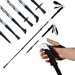 Produktbild: Nordic Walking - Trekking Premium Carbon Stöcke - aus hochwertigem Carbon - Superleicht - auswählbar mit Tragetasche - Nordic Walking - Wanderstöcke (Trekking Stöcke)