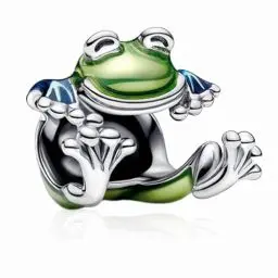Produktbild: MSPOVOF Frosch Charms 925 Sterling Silber 5A Zirkonia Anhänger für Armband Halsketten Schmuck Geschenk für Damen Frauen