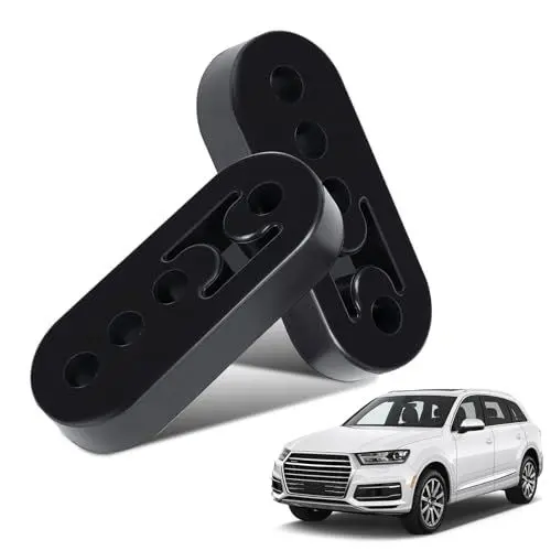 Produktbild: MsTeco 2 Stücke Auspuffgummi Auto Auspuff Aufhänger Auto Gummi Auspuff Universal Auto Auspuffhalterung 4 Löcher Auspuff Isolator Auspuffgummi Lang für Meisten Auto - Schwarz