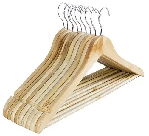 Produktbild: MSV 100394 10 Stück Kleiderbügel Holz, Beige, Lot de