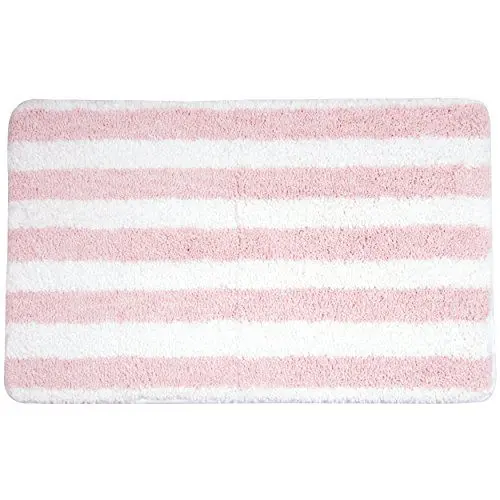 Produktbild: MSV Badteppich Badematte Badvorleger Duschvorleger Mikrofaser Hochflor flauschig 50x80 cm – Pastellrosa