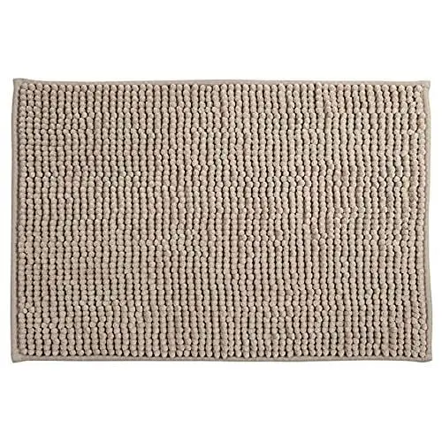 Produktbild: MSV Badteppich Badvorleger Duschvorleger Chenille Hochflor Badematte 40x60 cm – Taupe